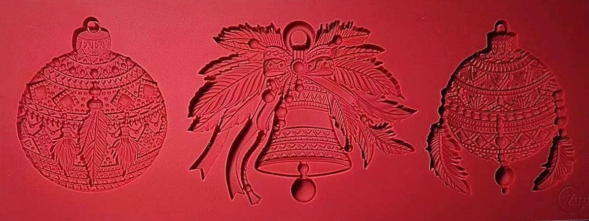 Bohemian Christmas Ornaments - Silicone Mold, Zuri Designs image 1