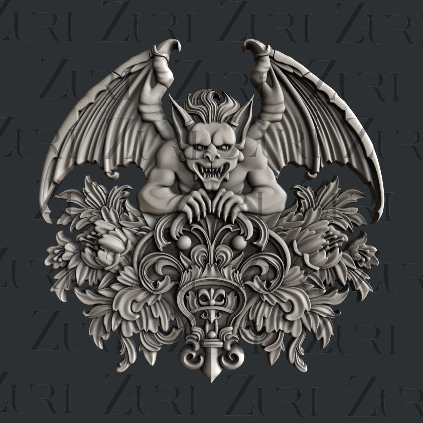 Gargoyle Set 2 - silicone mold by Zuri Designs image 0