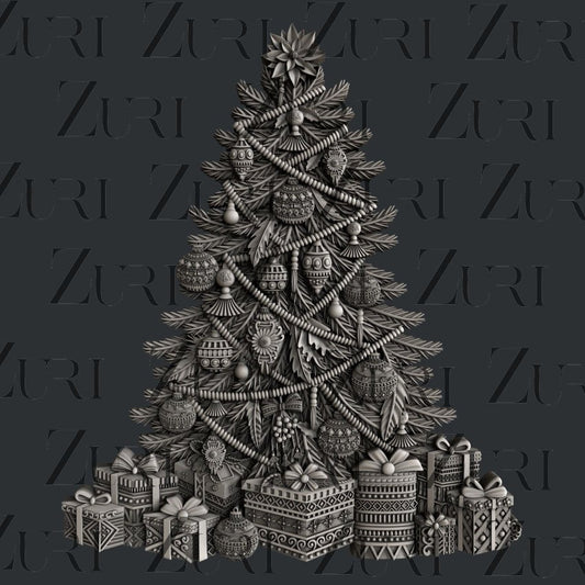 Bohemian Christmas Tree - Silicone Mold, Zuri Designs image 0