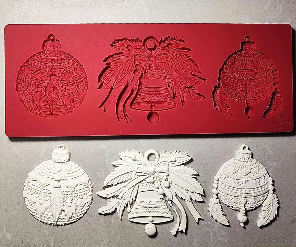 Bohemian Christmas Ornaments - Silicone Mold, Zuri Designs image 2