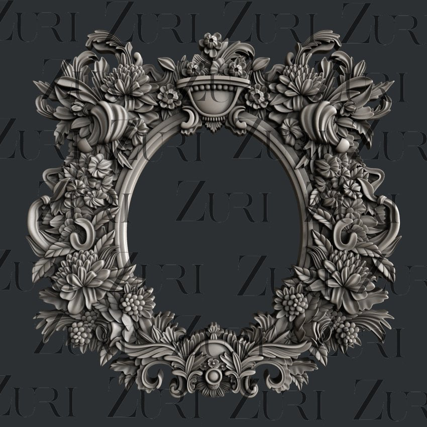 Oval Floral Frame image 0