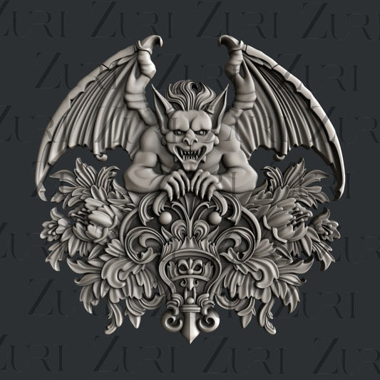 Gargoyle Set 2 - silicone mold by Zuri Designs image 0