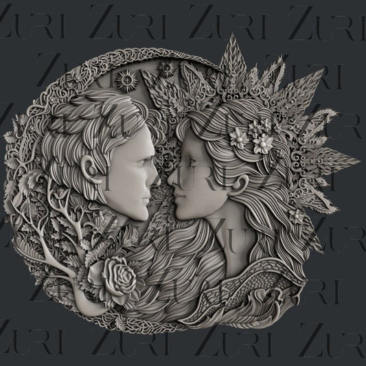 Celestial Lovers - Silicone Mold, Zuri Designs image 0