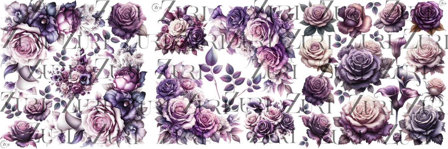 Amethyst Garden transfer, Calypso line image 0