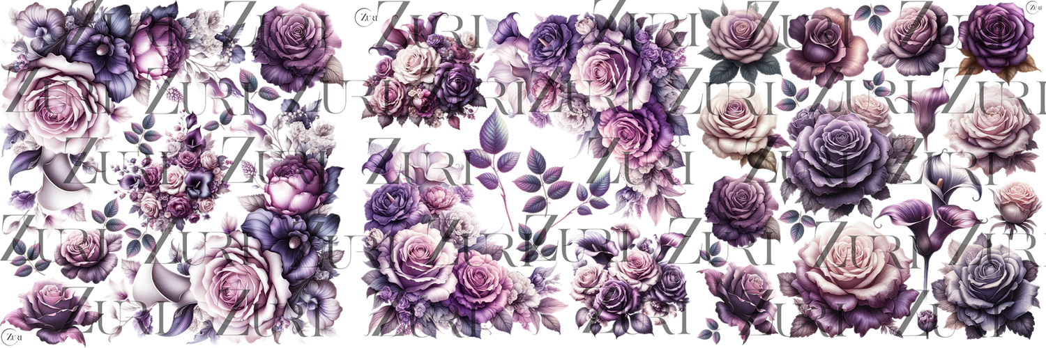 Amethyst Garden transfer, Calypso line image 0