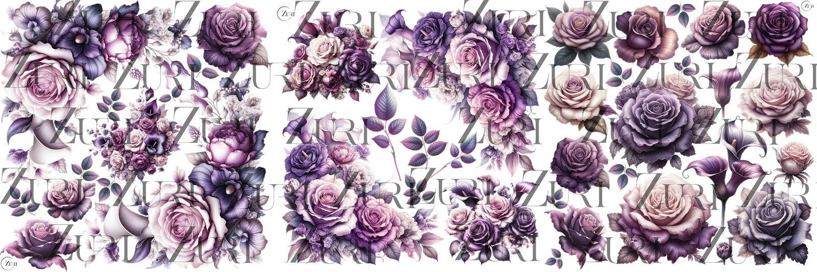 Amethyst Garden transfer, Calypso line image 0
