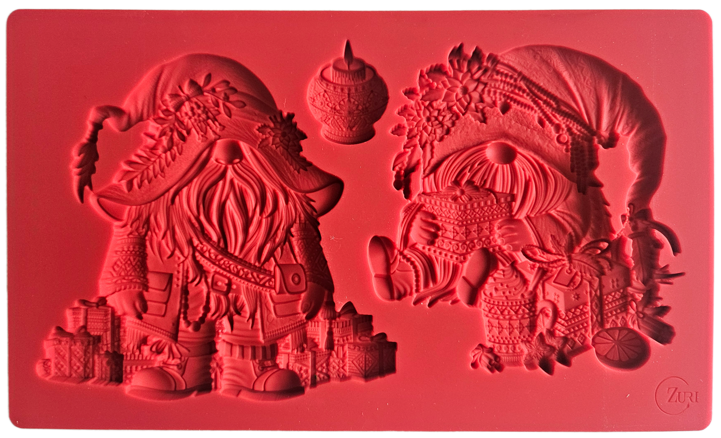 Bohemian Christmas Gnomes - Silicone Mold, Zuri Designs image 1