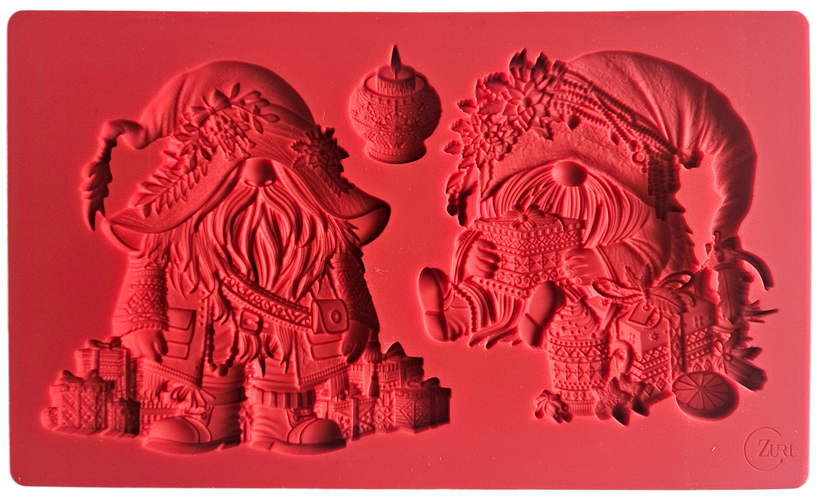 Bohemian Christmas Gnomes - Silicone Mold, Zuri Designs image 1