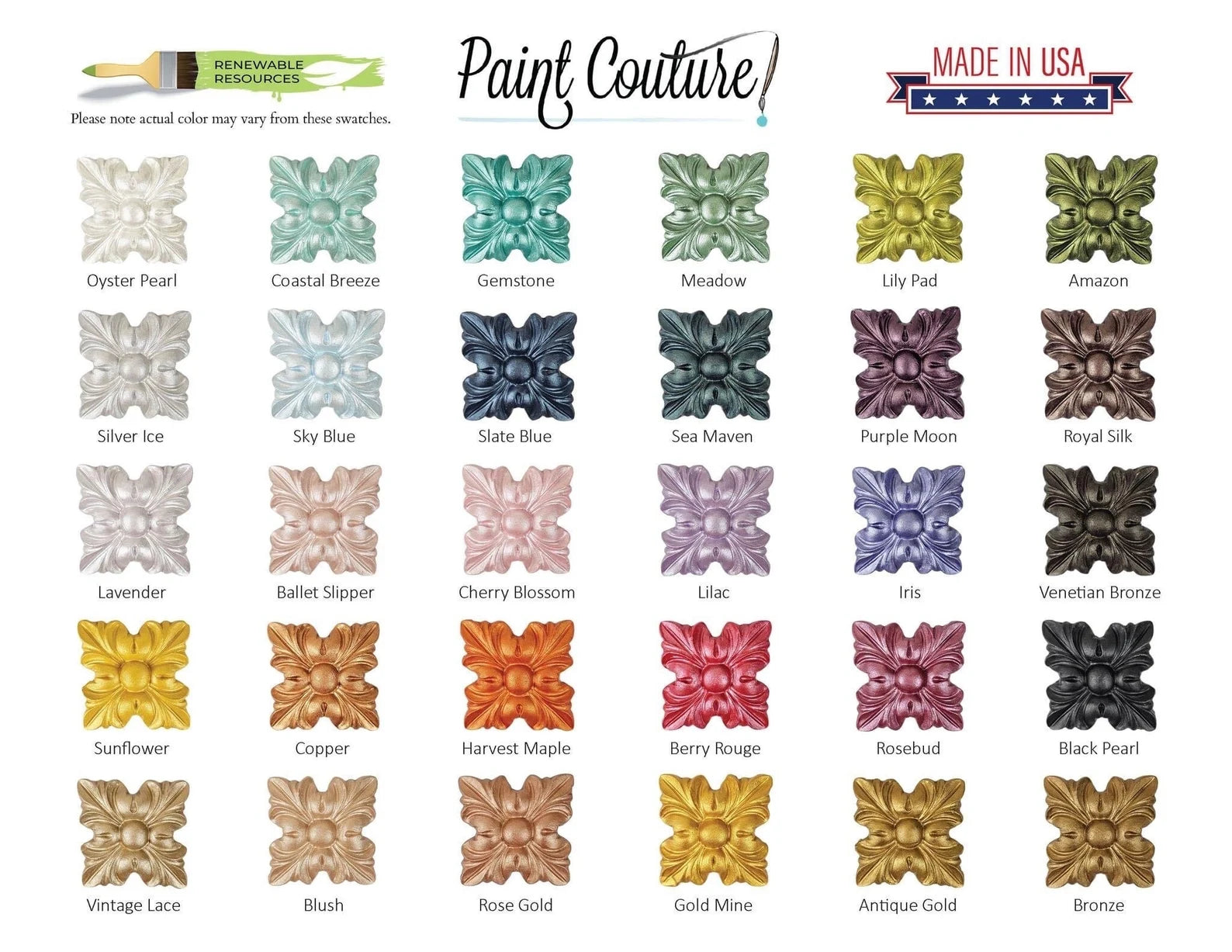 Paint Couture Lux Metallic Paint - Complete Set, 30 colors - 1fl.oz/each image 0