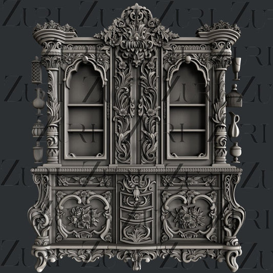 Heirloom Cabinet Silicone Mold by Zuri Designs Inc image 0