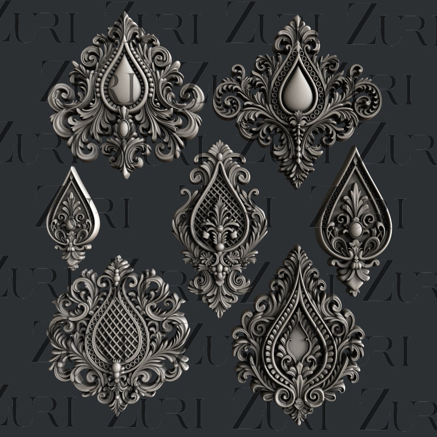 Baroque Dewdrops silicone mold