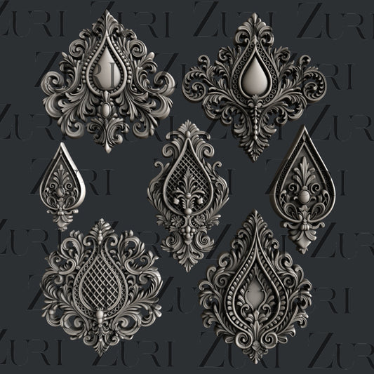 Baroque Dewdrops silicone mold