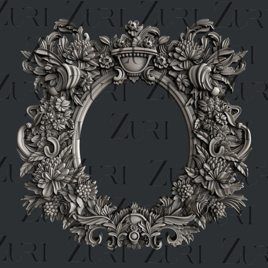 Oval Floral Frame image 0
