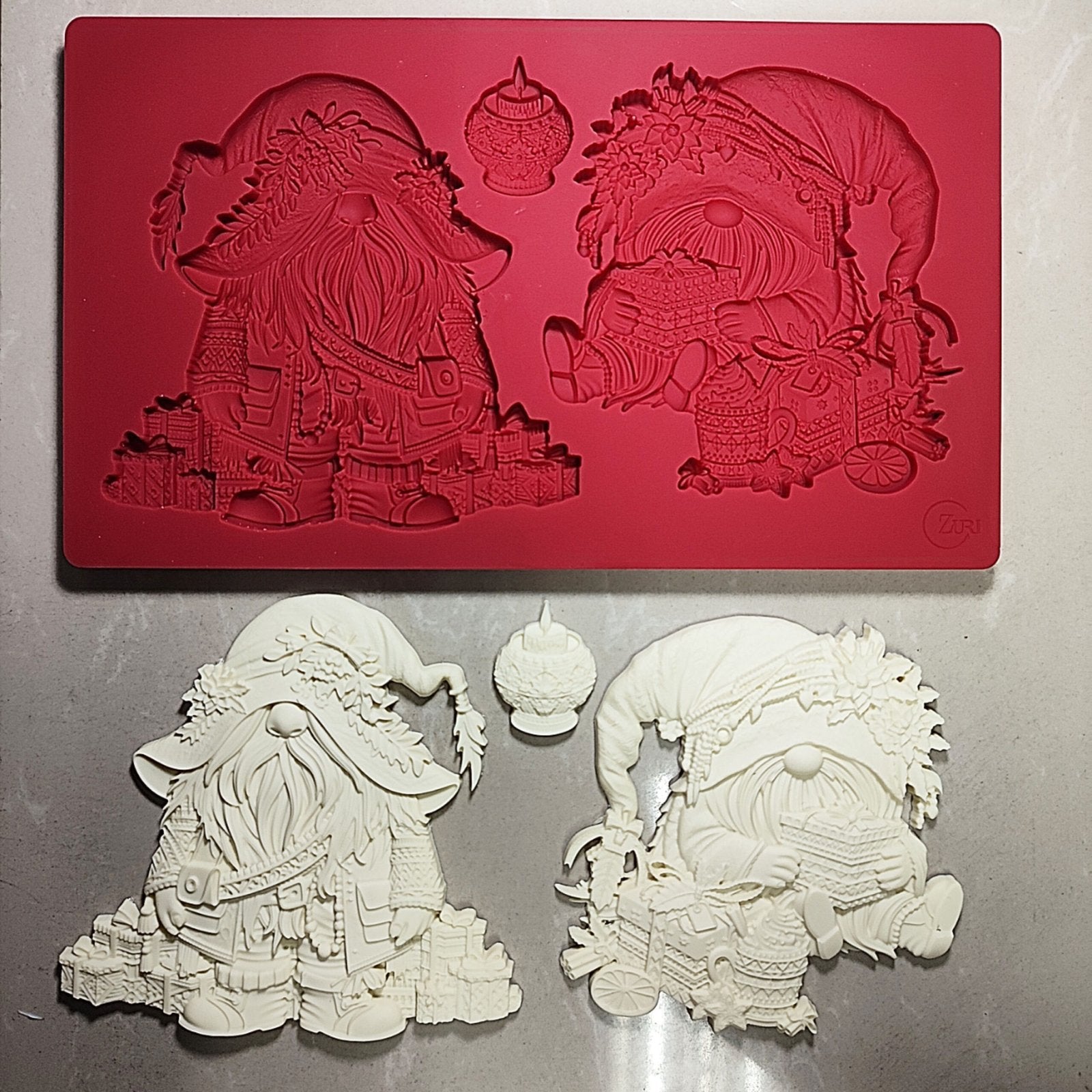 Bohemian Christmas Gnomes - Silicone Mold, Zuri Designs image 2